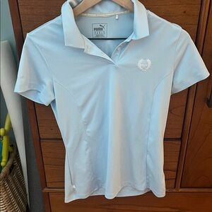 Puma Women's Sky Blue Short Sleeve Golf Polo